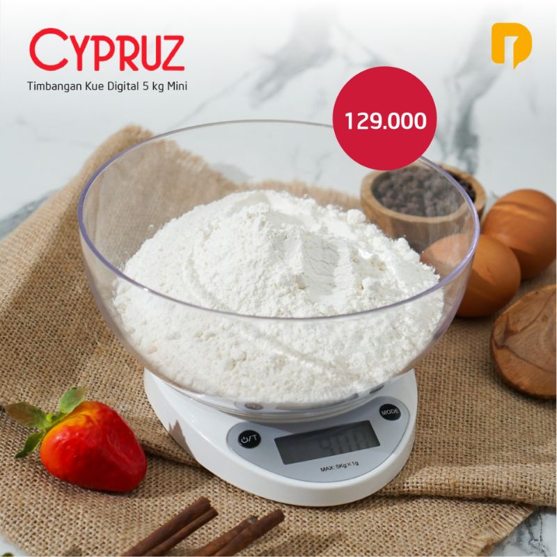 Cypruz Timbangan Kue Digital 5 Kg Mini