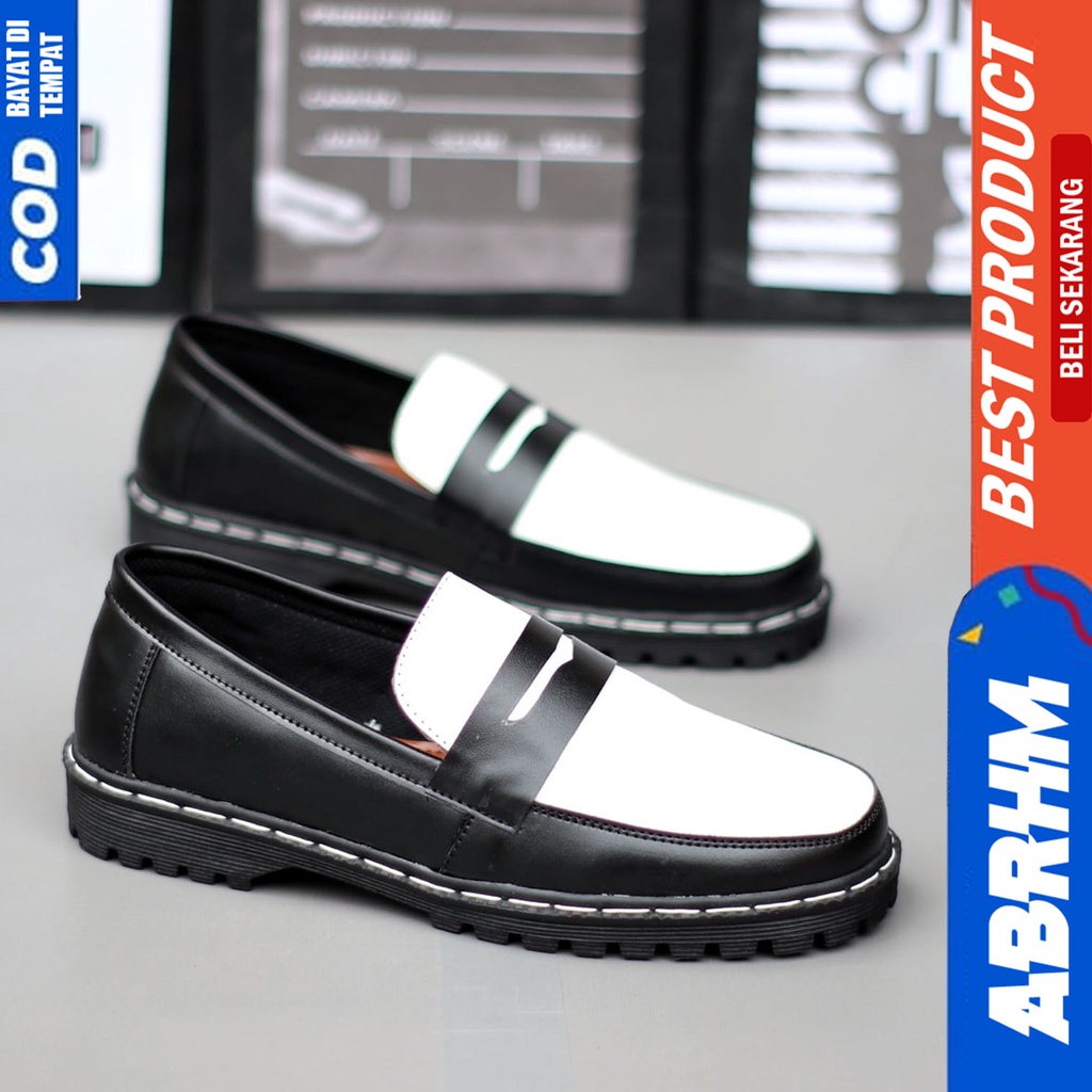 Sepatu Loafers Pria Docmart Formal Pantofel Casual Kerja Kantor Abrhm VINICIUS