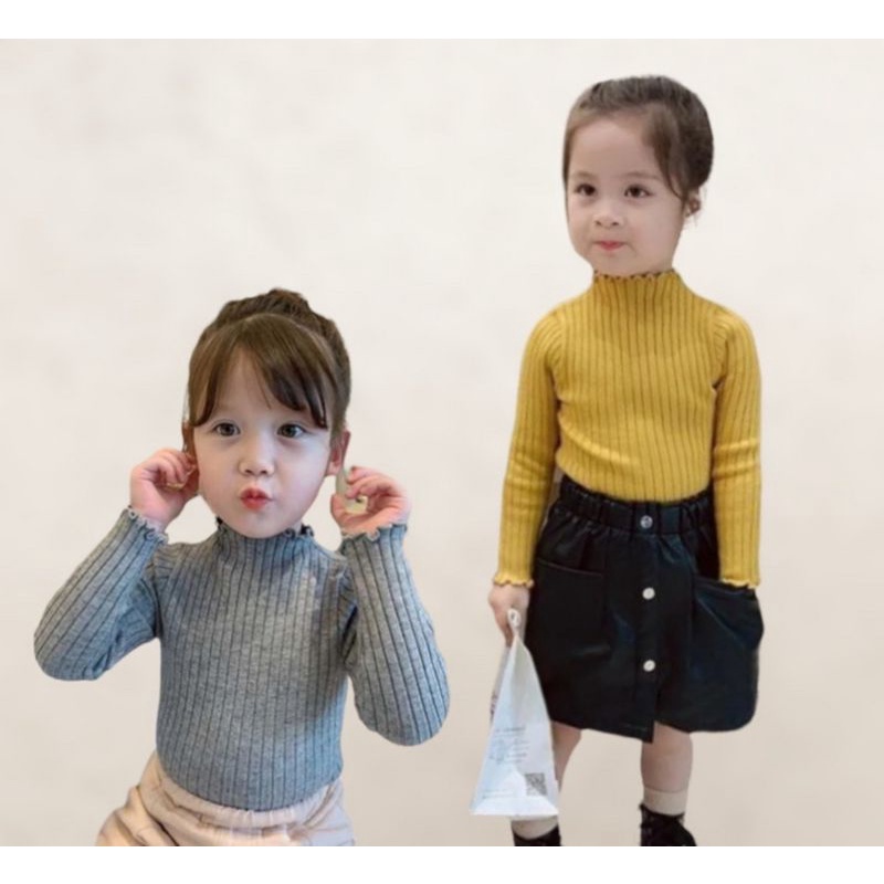 6-8 Tahun Baju Rajut Anak Perempuan Lengan Panjang Gaya Korea Style Baju Rajut Anak Kiriwil