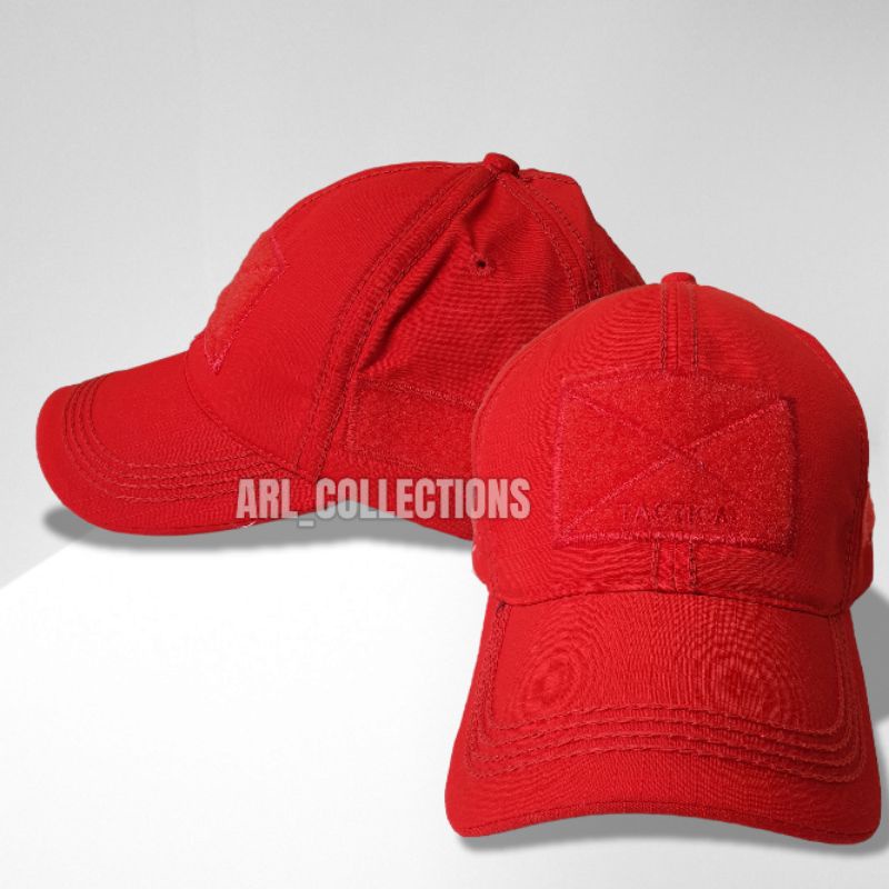 topi tactical bdu premium merah - topi baseball tactical caps velcro - topi bdu tactical army ripsto