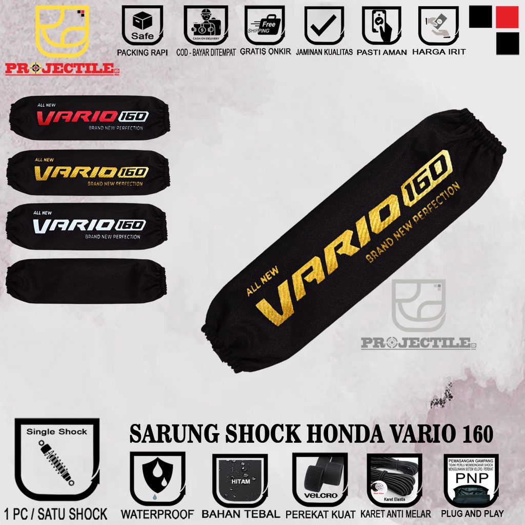 Sarung shock VARIO 160 / Cover shockbreaker sarung sok shok belakang motor Honda Vario / Vario 160 V