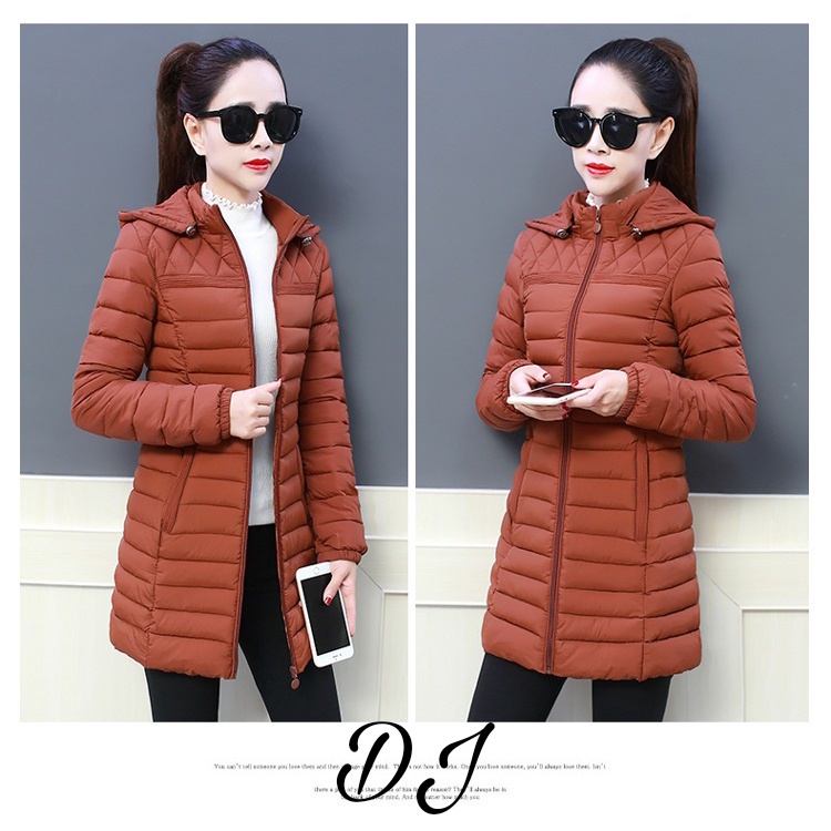Jaket Winter Wanita Long Coat Tebal Mantel Musim Dingin Waterproof