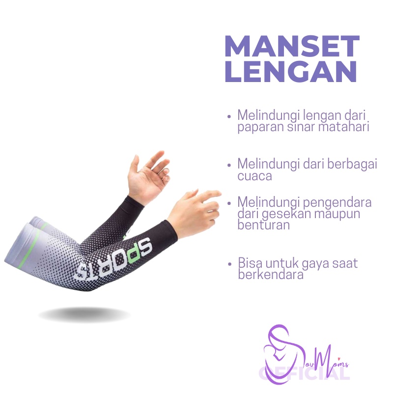 Deker Dekker Decker Tangan Manset Mangset Sarung Lengan Siku Tangan Panjang Aksesoris Olahraga Sport Perlengkapan Latihan Kiper Futsal Sepak Bola Badminton Voly Voli Lari Pria Wanita Cewek Cowok Sepeda Panjang Jumbo Premium Tebal Arm UV Protection Sleeve