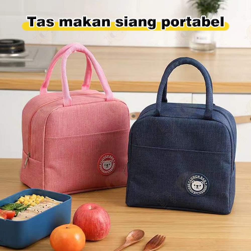 Lacoo Tas bekal makanan Lunch bag serbaguna Cooler makanan Tas lunch box karakter import