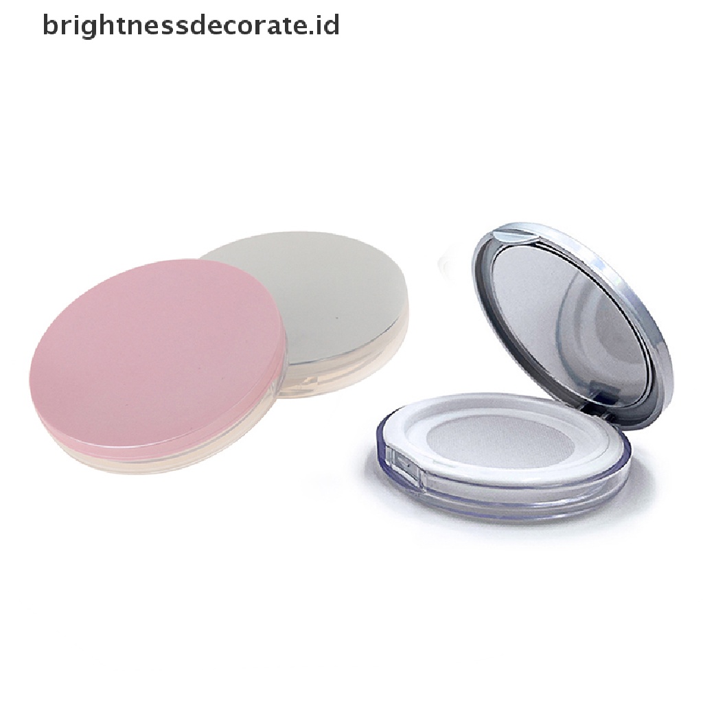 [Birth] Ayakan Kosmetik Kosong Portabel Loose Jar Container Puff Box Case Dengan Cermin [ID]