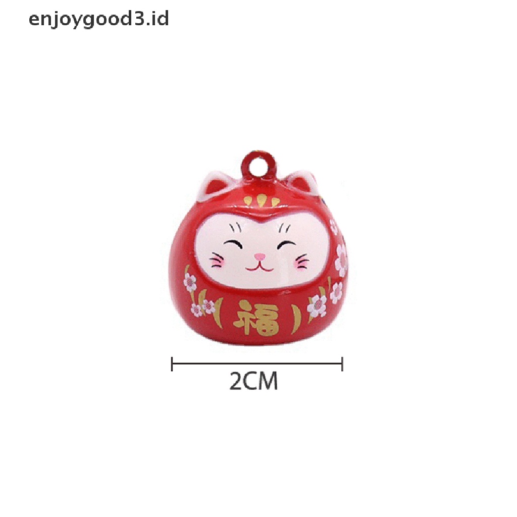 [Rready Stock] Lucu Kartun Jepang Lucky Cat Keychain Lucky Cat Trinket Car Key Pendant (ID)