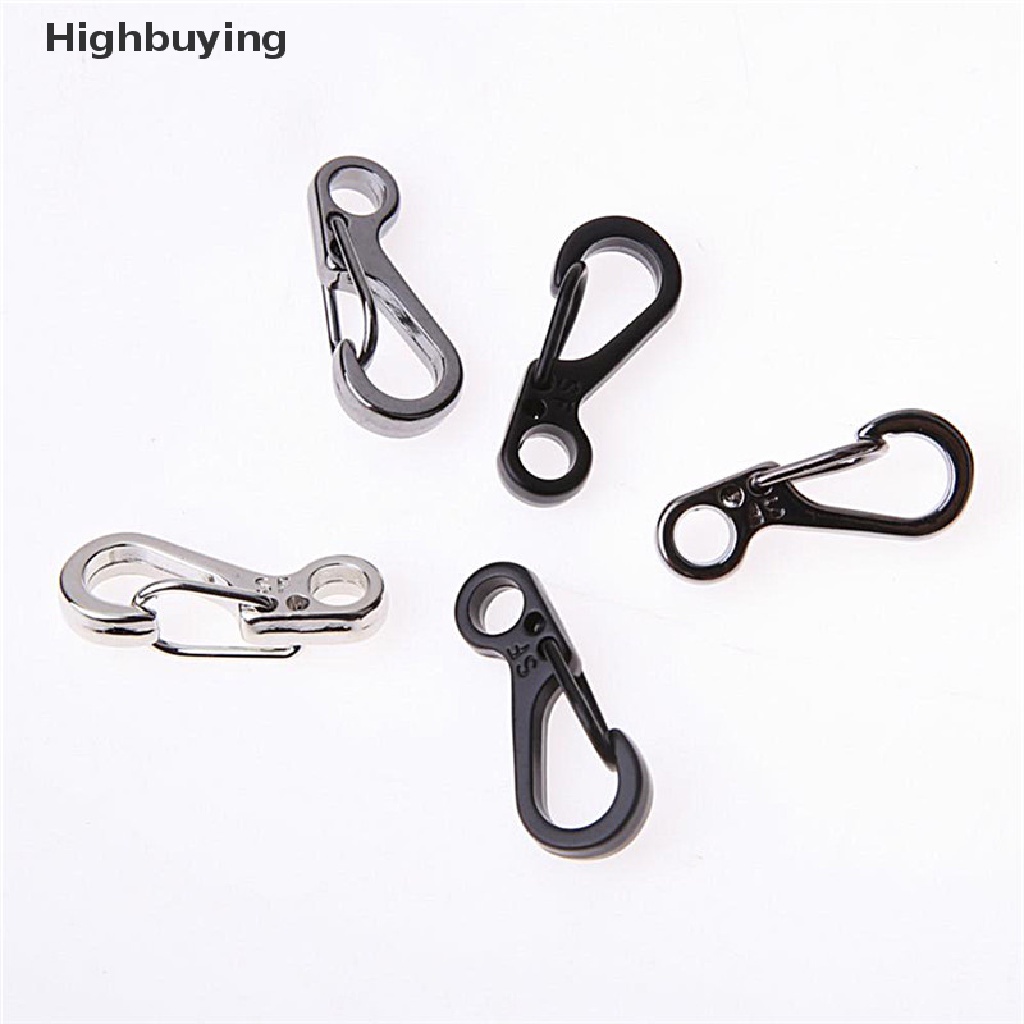 Hbid 5pcs Mini Spring Cord Gesper Clasp Gesper Snap Hook Carabiner Gantungan Kunci Gunung Glory