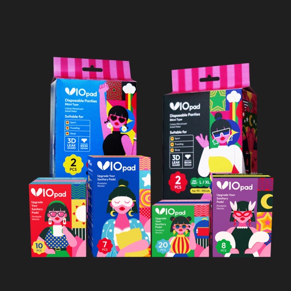 Vio Bikini Pads Pembalut Celana Menstruasi Size S/M 80-95cm 2 Pcs