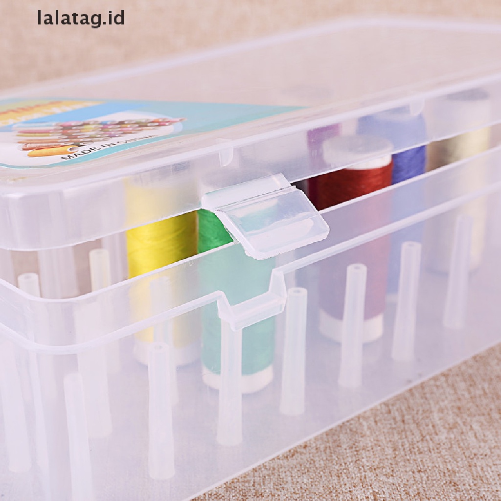 [lalatag] Kotak Penyimpanan Benang Jahit 42buah Spool Bobbin Carry Case Wadah Holder Craft Spool Organizing Case Sewing Storage Box [ID]