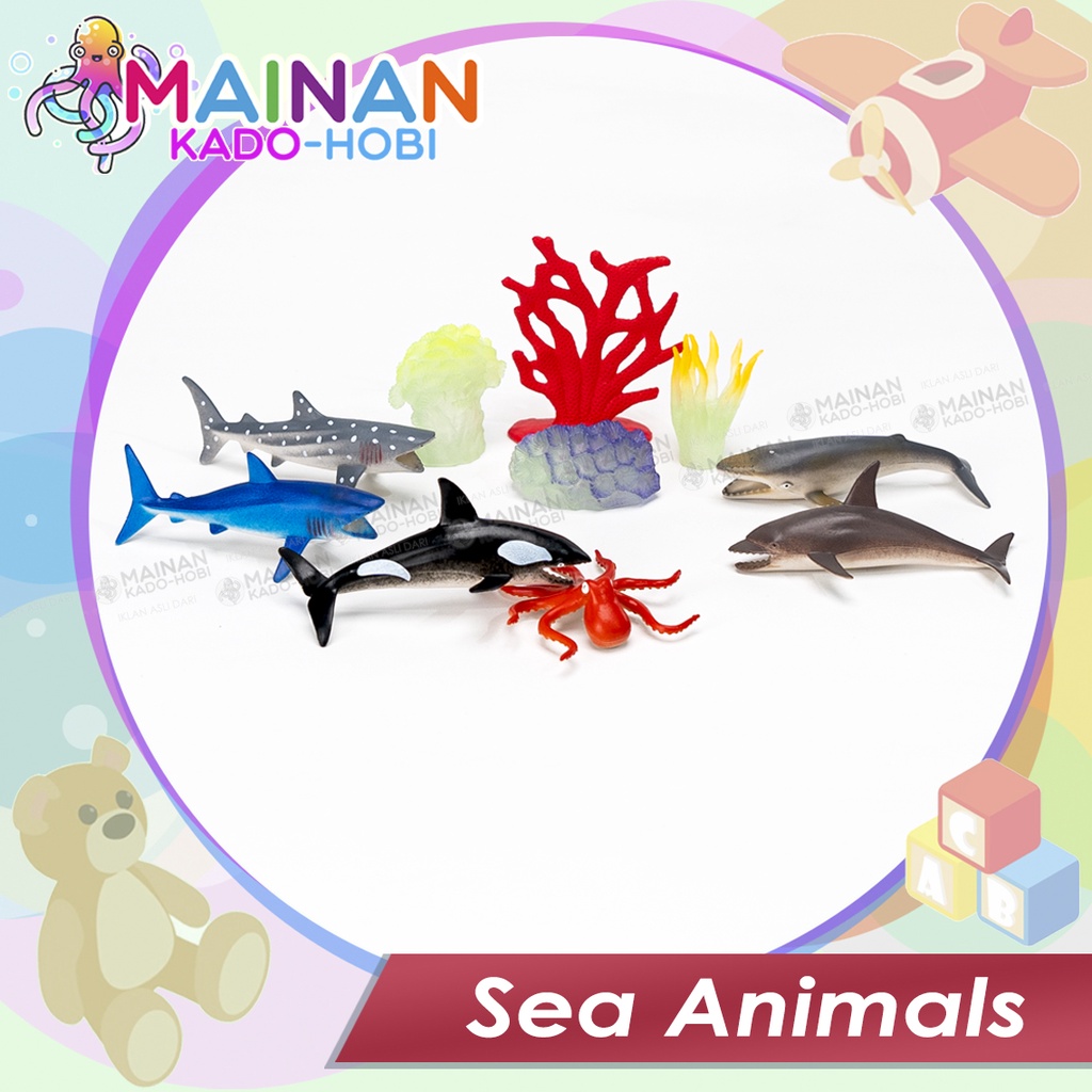 MAINAN ANAK EDUKASI MINIATUR HEWAN LAUT IKAN SEA ANIMAL