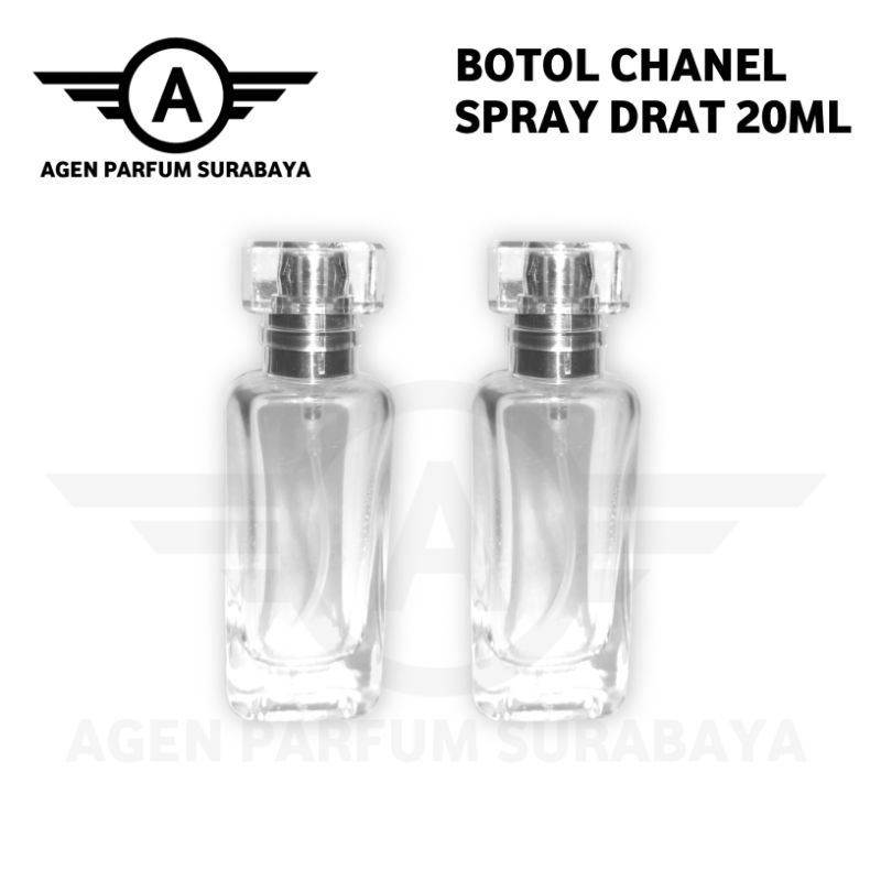 Botol Chanel 20ML Drat - Botol Parfum Kosong Chanel spray 20ML