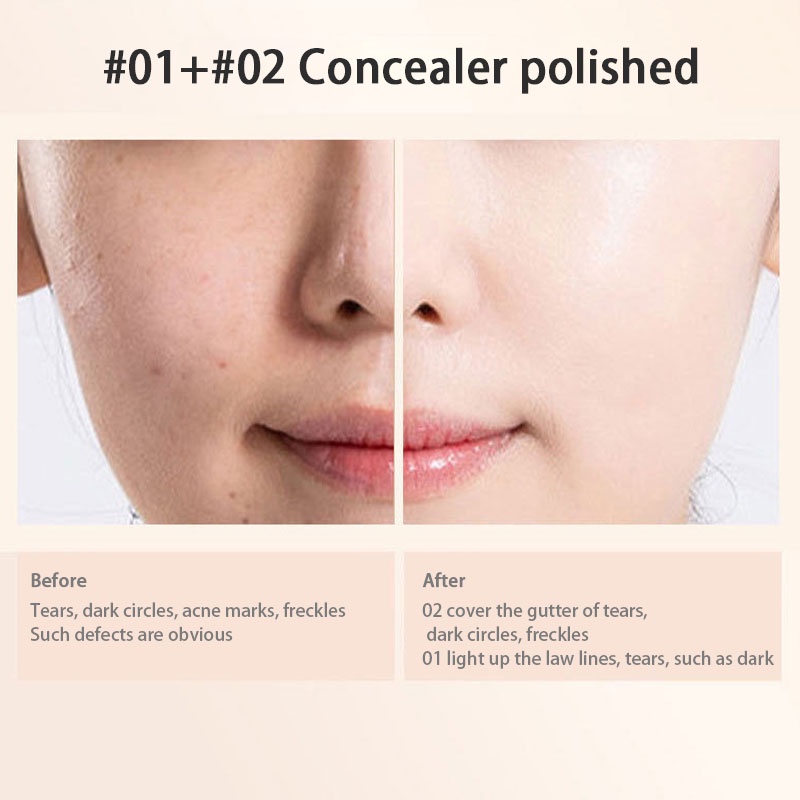 【COD】 Concealer Liquid Full Cover Makeup  Tidak Mudah Luntur Waterproof Korean Original Import-CH