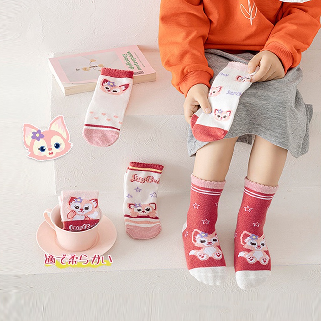 MurmerOfficial Kaos Kaki Anak Motif Linabell Kaus Kaki Bayi Lucu KK058