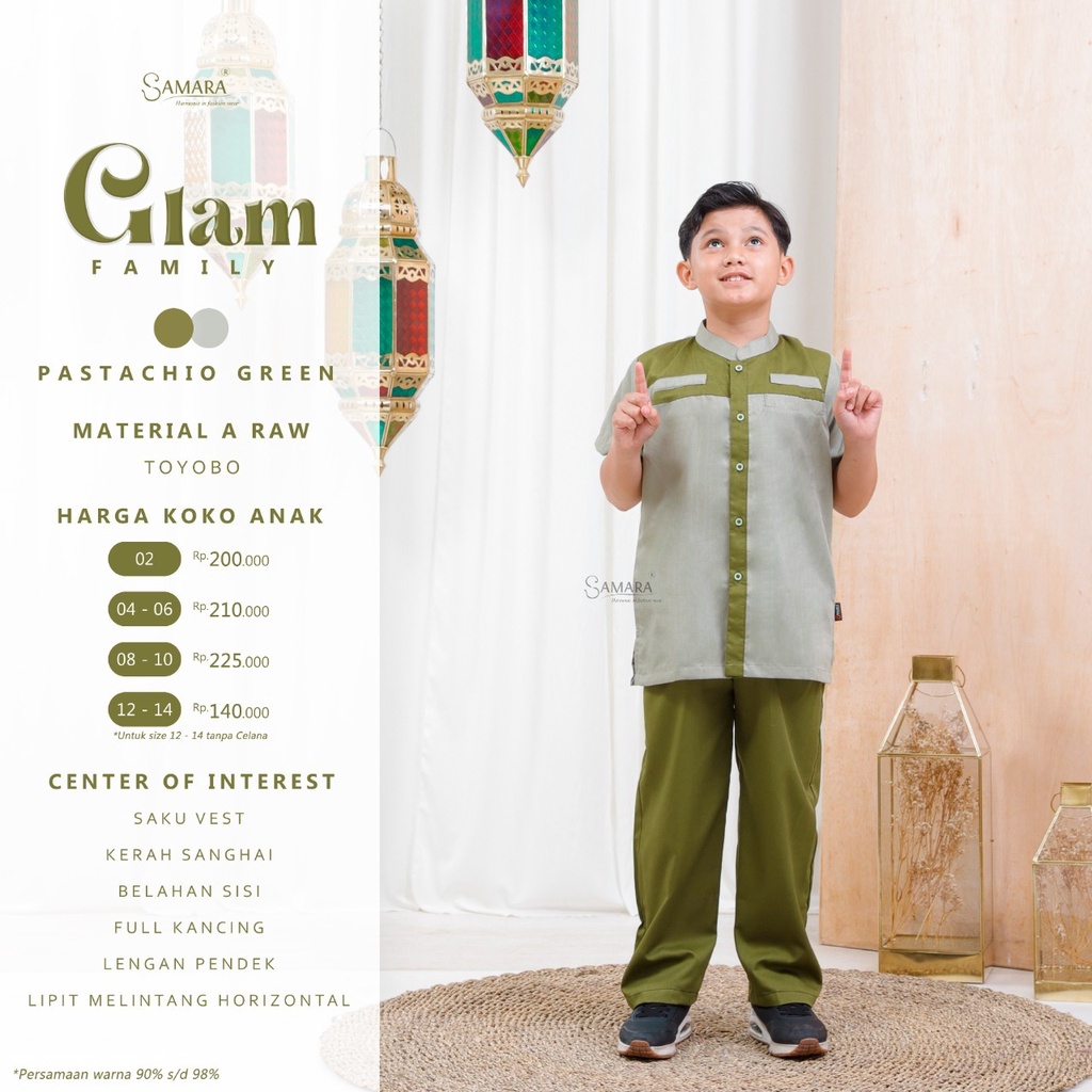 Sarimbit Gamis Brukat Green Lebaran Keluarga Pasangan Original 100%