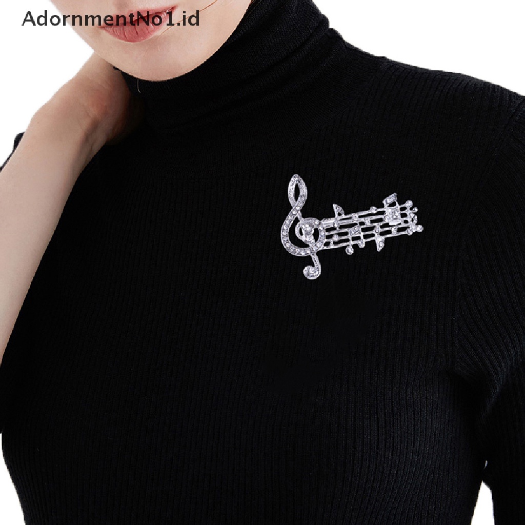 [AdornmentNo1] Musik Note Bros Enamel Pin Untuk Wanita Pria Penyanyi Pesta Perhiasan Hadiah Sweater Korsase Anti-Silau Pin [ID]