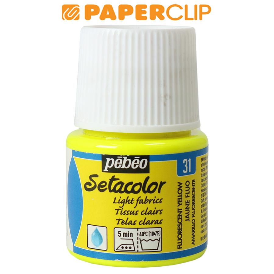 

PEBEO SETACOLOR LIGHT FABRIC PAINT 45ML 329-031 FLUORESCENT YELLOW