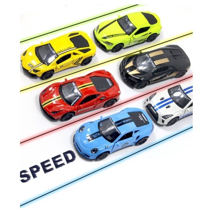 Miniatur Diecast Mobil Lamborghini Ferrari GTR Bugatti Porsche Toyota Mainan Anak Laki-Laki Mobil Mobilan