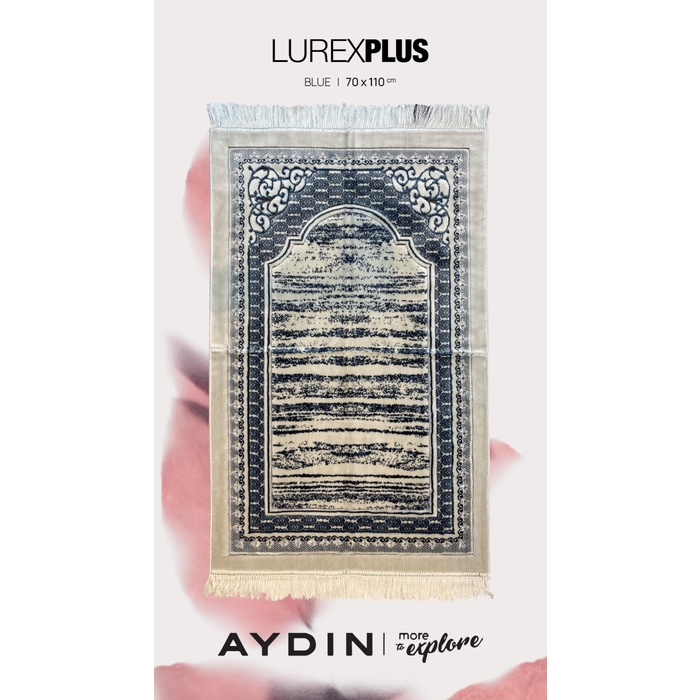 Sajadah Sajadah Turki Lembut Tebal Aydin Lurex Ultra Plus 70x110 Taramali - Taramali Blue(A8I0) Saja