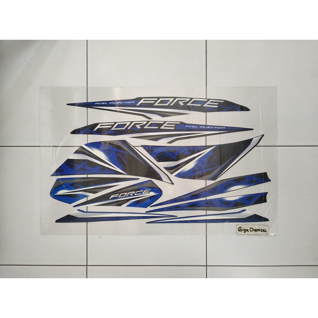Striping Sticker Lis body Yamaha Vega Force FI 2013 2014 2015 Hitam Biru
