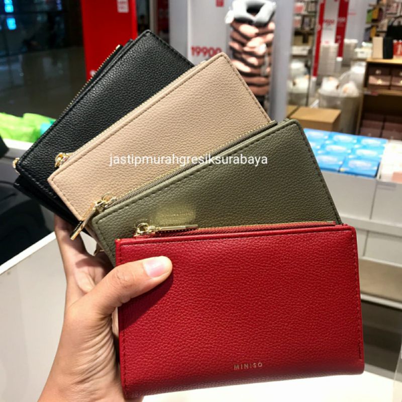 TWO FOLD ZIPPED WOMEN'S WALLET MINISO DOMPET LIPAT MINISO
