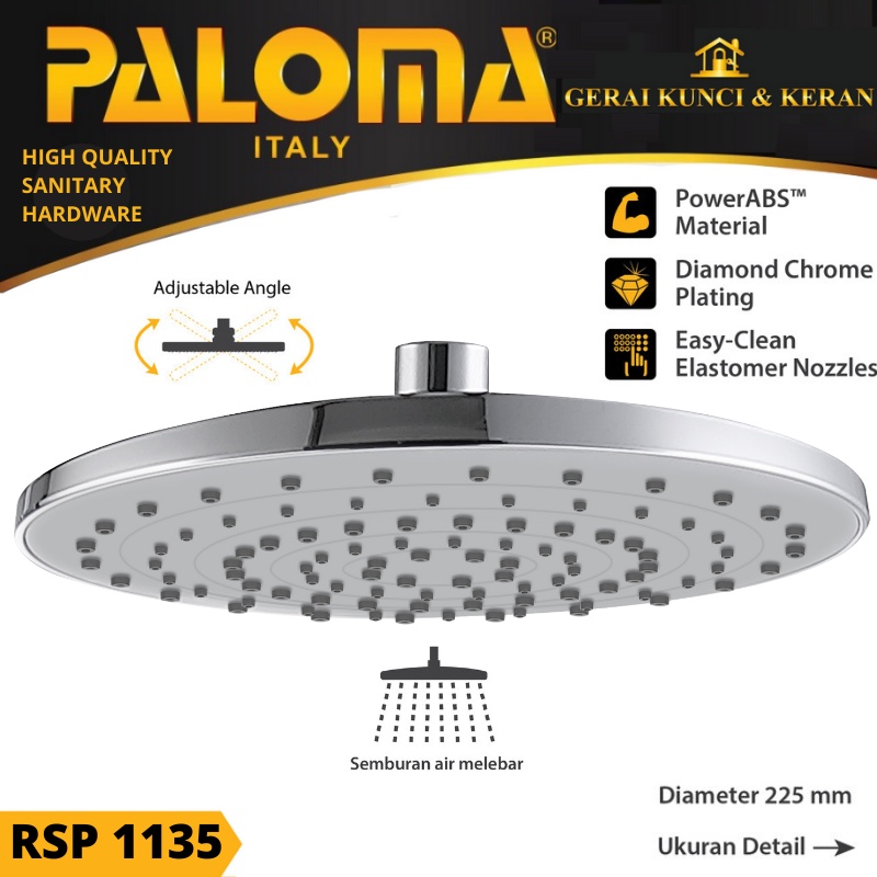 PALOMA RSP 1135 Rainshower Head Shower Rain Sower Mandi Kepala Atas