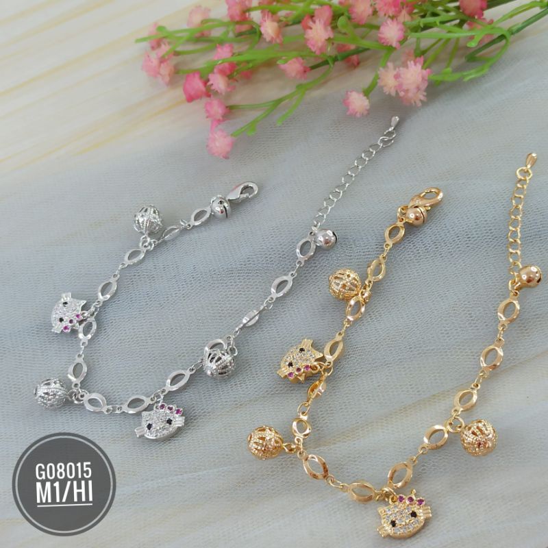 Gelang Tangan Xuping Rantai jurai Hello Kitty G08015