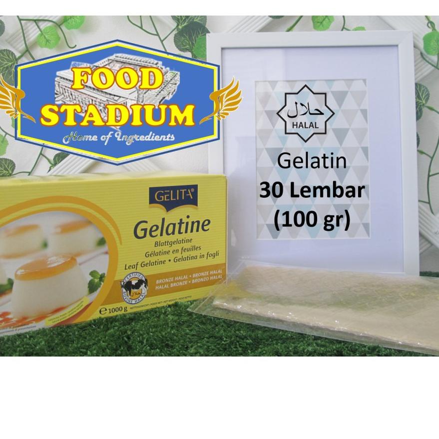 

✹ HALAL Gelatin Sheet 30 Lembar (100 gr) by Gelita ♣