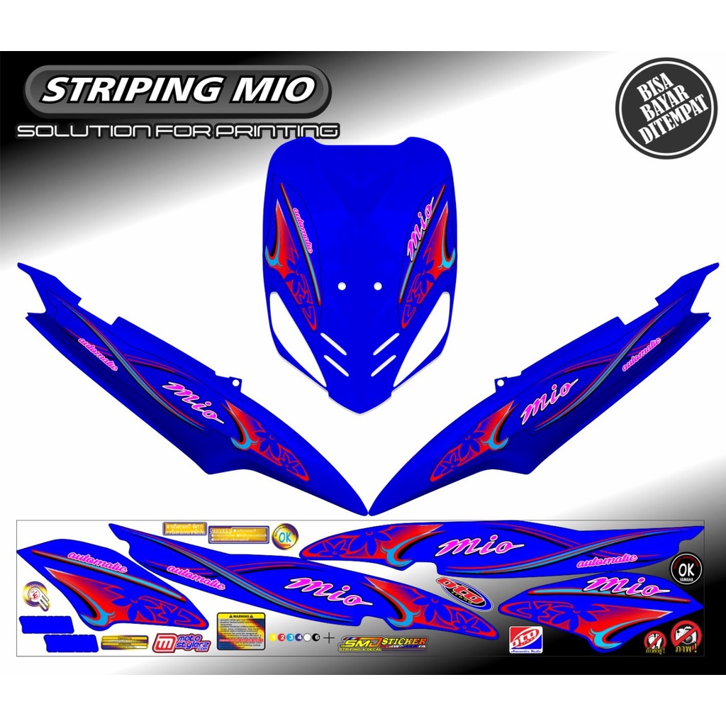 STRIPING VARIASI MOTOR MIO BUNGA