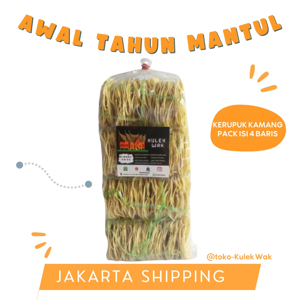 

Kerupuk Singkong Kamang Bukittinggi Pack 4 baris