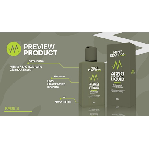 MEN'S REACTION Acno Clean out Liquid/ Anti Acne