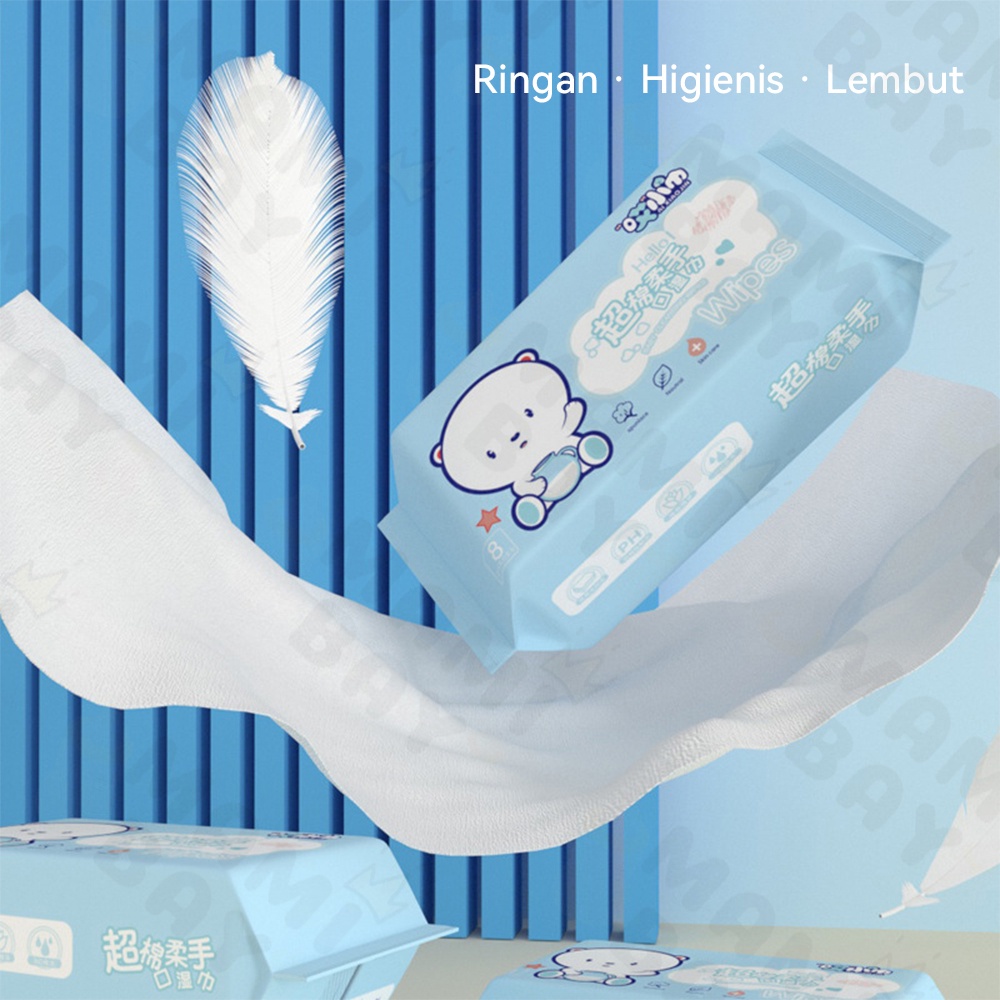 Mamibayi Portable Wet Wipes Tisu Basah Mini Tissue Basah Karakter