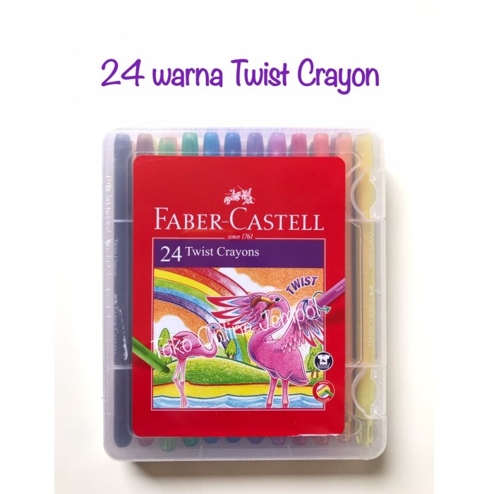 

Pastel Atk0791Fc 24 Warna Twist Crayon Faber Castell 520624 Krayon Putar