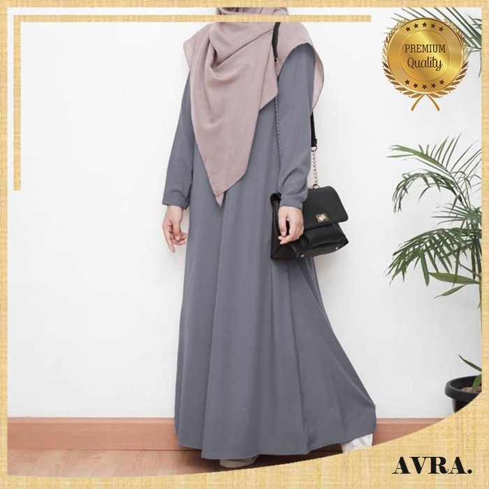 Gamis Polos Terbaru Dress Remaja Simple Baju Untuk Kuliah Baju Pengajian Baju Terusan Wanita Dress Polos Kekinian