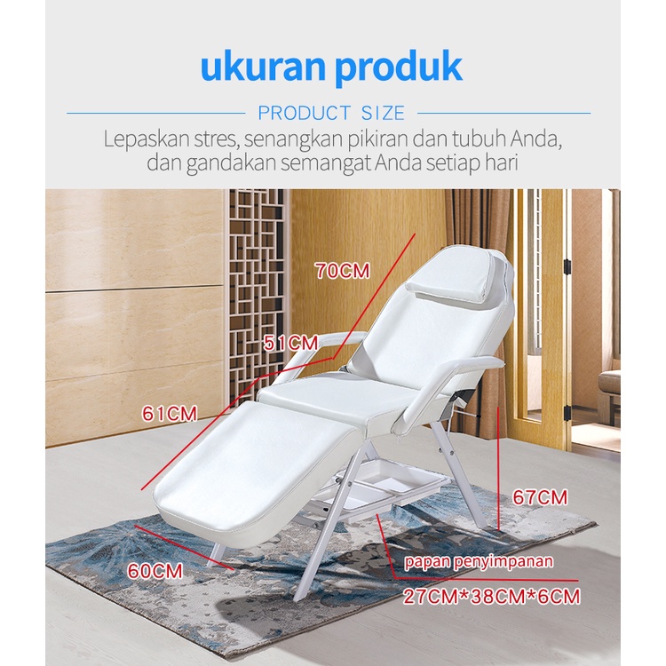 Tempat tidur kecantikan lipat multifungsi/ tempat tidur pijat/ Tempat tidur tubuh kosmetik mikro/ tempat tidur tato