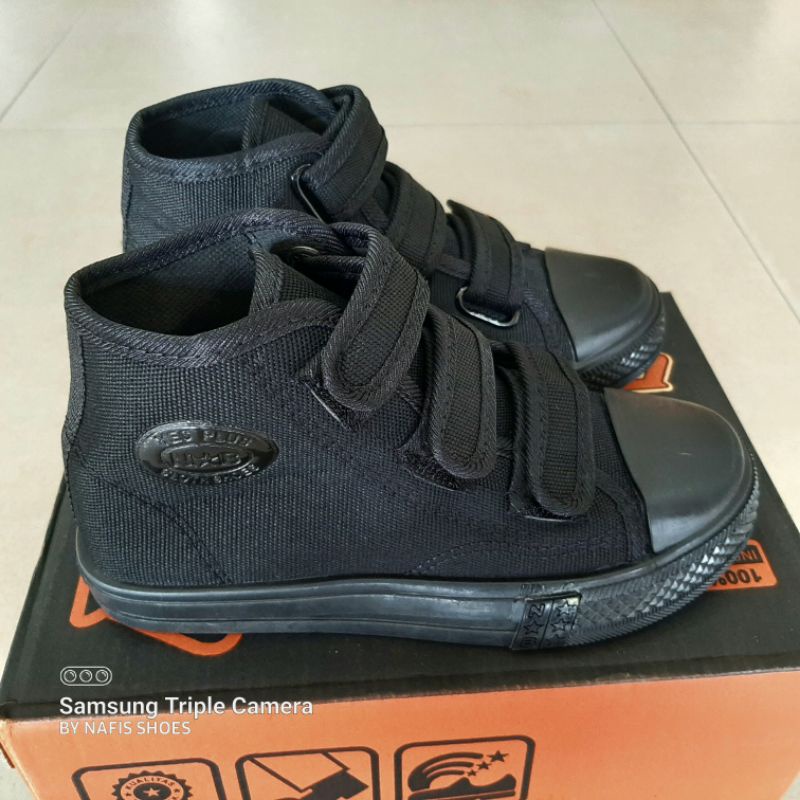 sepatu import n#b anak sekolah sd tempel velcro perekat size 32-35