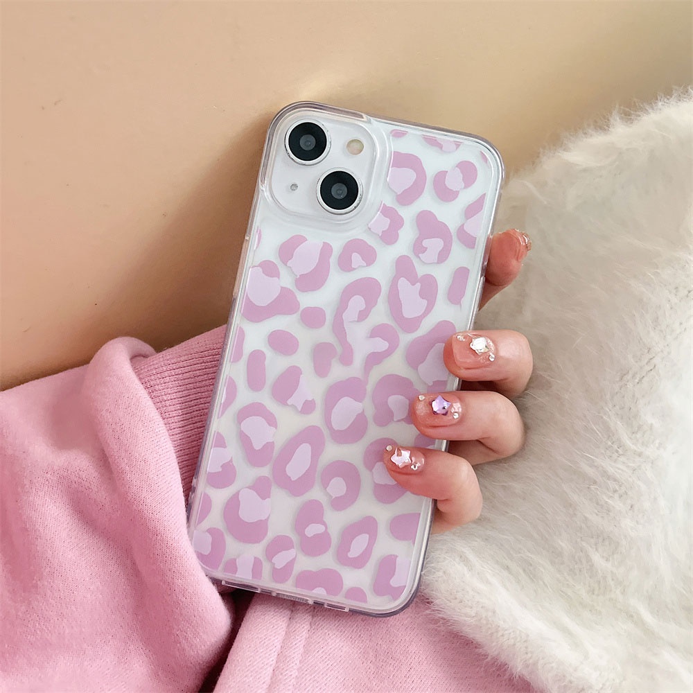 Soft Case TPU Transparan Shockproof Motif Pink Panther Untuk IPhone 7Plus 8Plus X XS XR 14 13 12 11 Pro Max