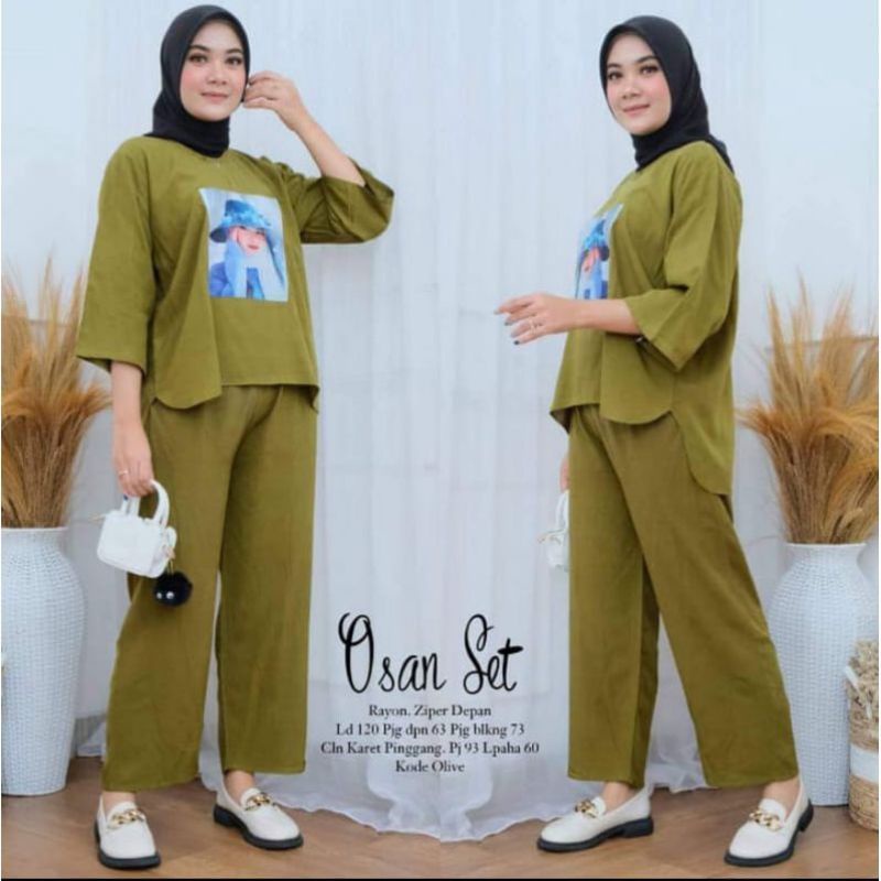 OSAN SET // SETELAN CELANA WANITA SABLON