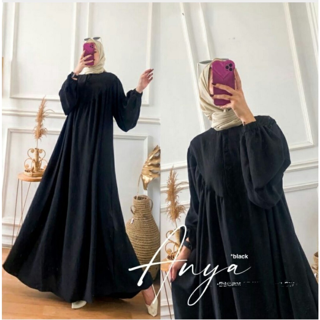 ANYA DRESS MAXY - GAMIS WANITA CRINKLE AIRFLOW