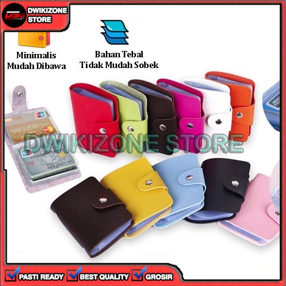 [DZS] DOMPET KARTU NAMA ATM CARD CLIP KULIT ISI 24 LEMBAR