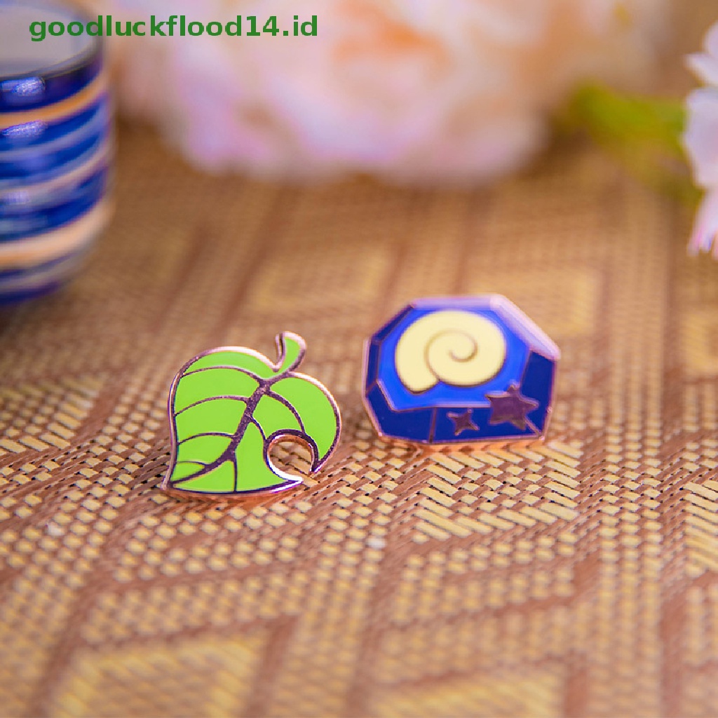 [GOOGFOUR] Lucu Hewan Crossing Figure Keychain Liontin Lencana Bros Pin Logam Fossil [TOP]