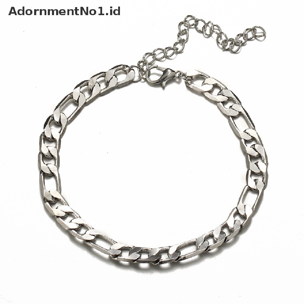 [AdornmentNo1] Gelang Kaki Pantai Gaya Bohemia Perhiasan Gelang Kaki Untuk Wanita/Pria Pantai Curb Link Kaki Ankle Bracelet Perhiasan Wanita Anklet Foot Chain Jewelry [ID]