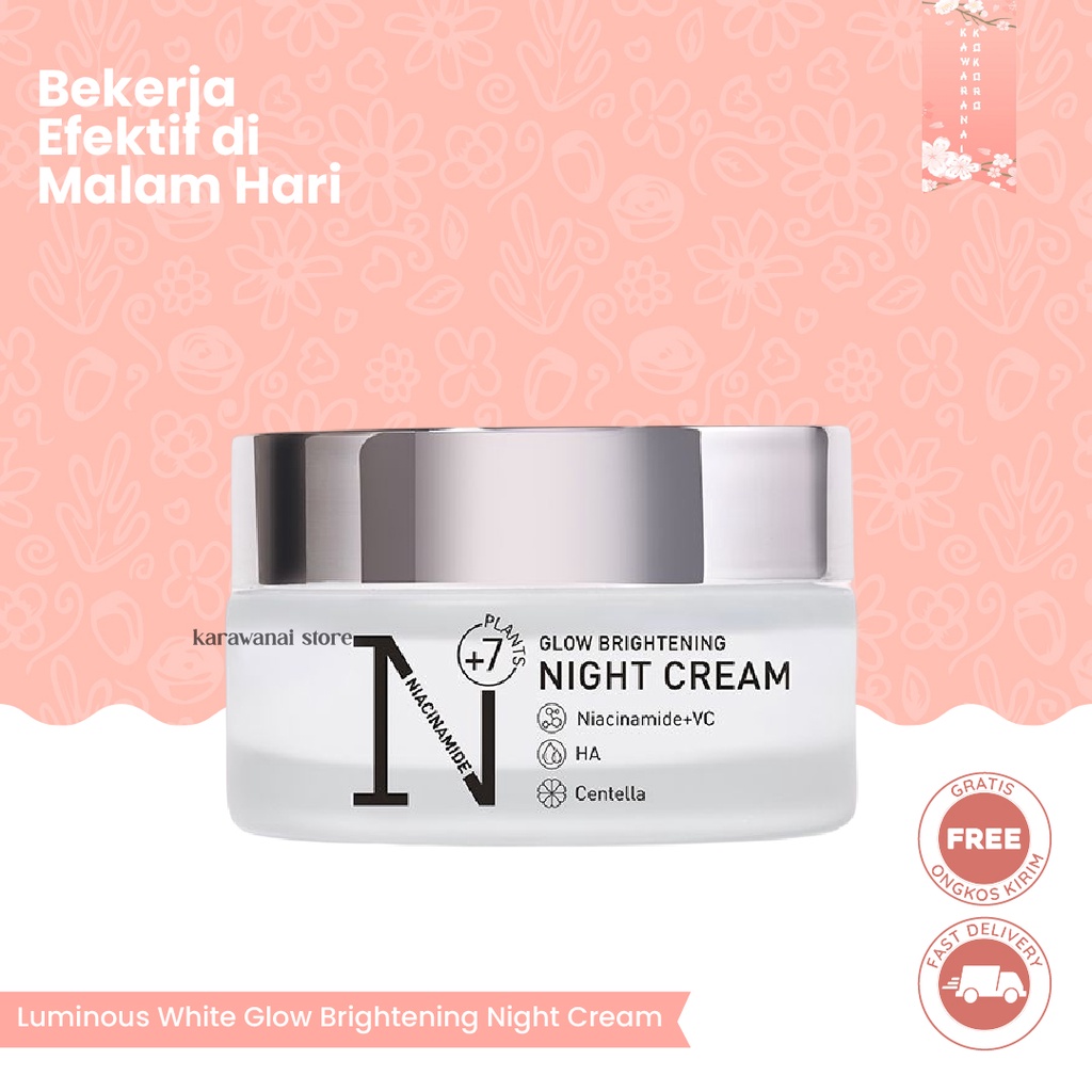 READY STOCK [ORIGINAL + BPOM]  Premiere Beaute Glow Whitening Brightening Night Cream 30g Semua Jeni