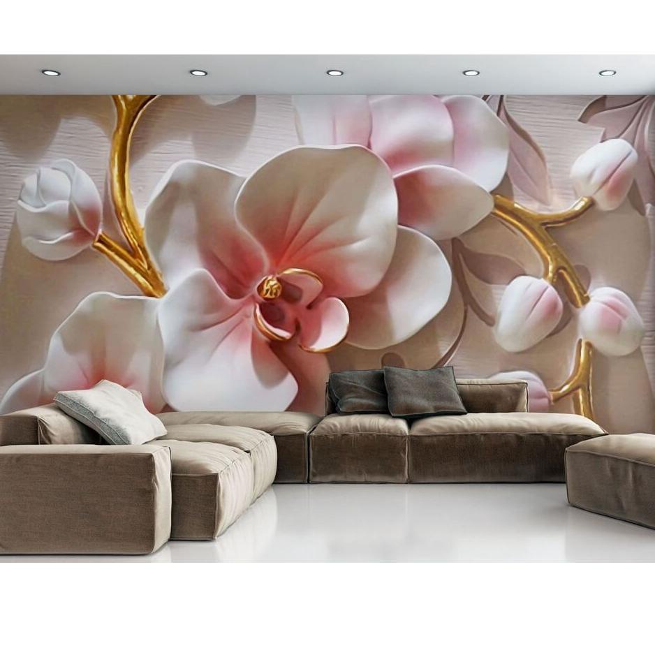 (Scrooling) Wallpaper Custom Floral 3d, Wallpaper Dinding 3d, Wallpaper Custom 3d,Wallpaper Bunga 3d