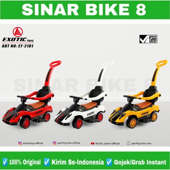 Mobil Dorong Tolocar Anak Ride On EXOTIC ET 2101 Musik Lampu Mobilan