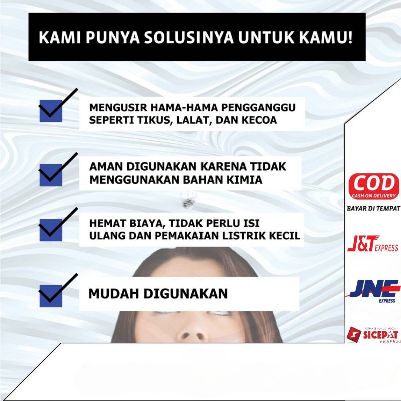 Alat Pengusir Nyamuk Elektrik | Pembasmi Hama Serangga Tikus Kecoa Lalat Nyamuk | Pest Reject Ultrasonik