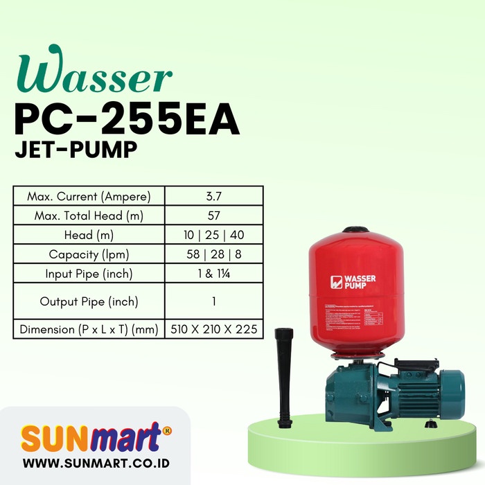 WASSER JET PUMP PC 255EA/250W COMPLETE