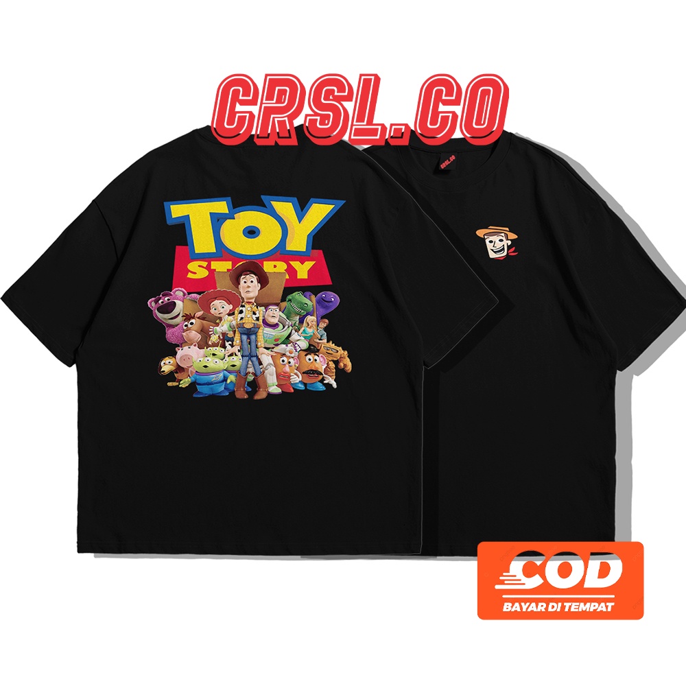 KAOS TOY STORY OVERSIZE PRIA WANITA CASUAL 100% CATTON M-XXL