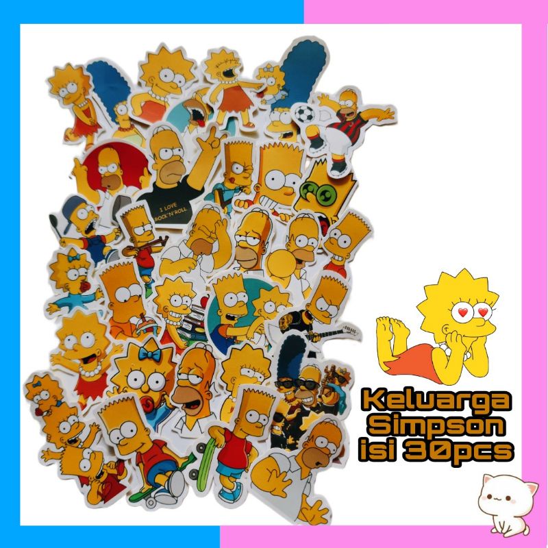 

stiker keluarga simpson isi 30pcs idak luntur