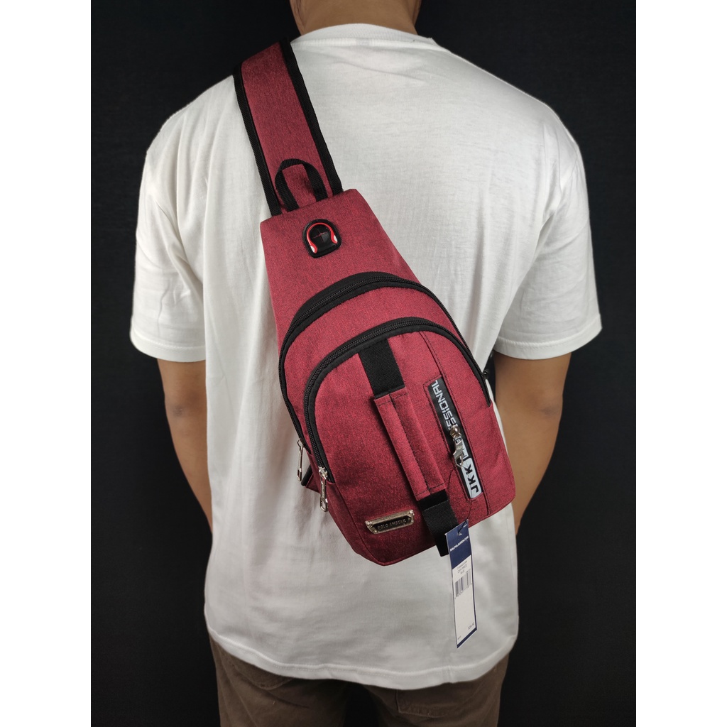 Tas Pria Slingbag Polo Amstar Bahan Denim Tas selempang kekinian Keren Harga Murah Dijaminn Real Picture