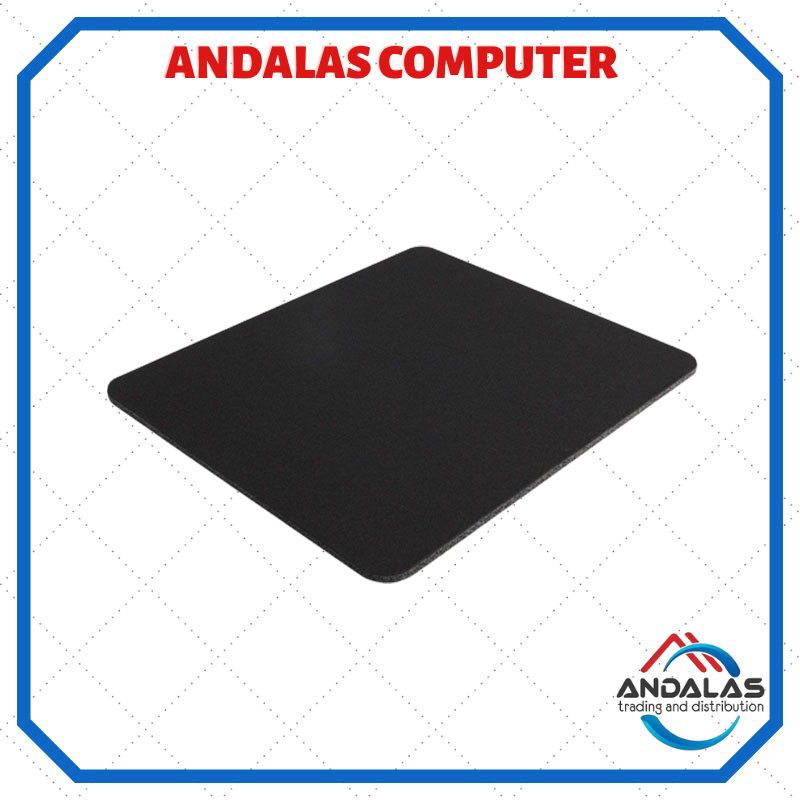 MOUSEPAD HITAM POLOS KECIL MINI LAMBARAN MOUSE LAPTOP KOMPUTER UKURAN 22 X 18 CM